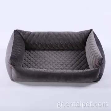 Pet Quilted τετράγωνα κρεβάτια σκυλιών αφαιρούμενα κρεβάτια γάτας